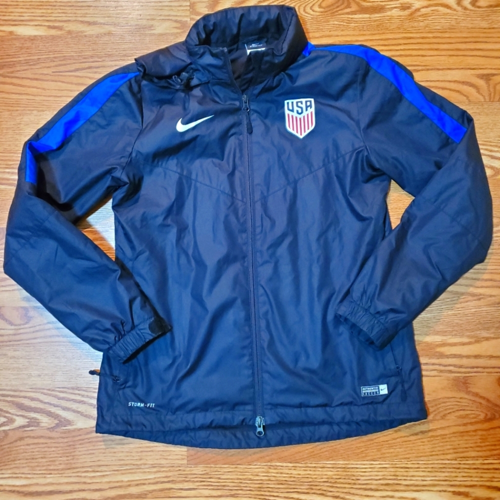 NIKE USA SOCCER STORM FIT JACKET BLUE MED